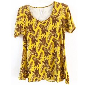 Lularoe L Perfect Tee - Giraffe Print